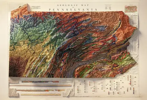 3D Pennsylvania Geologic Map