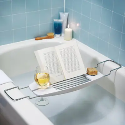 Bathtub Caddy With Reading Rack