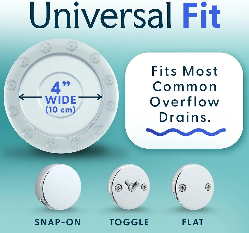 SlipX Solutions Bottomless Bath Overflow Cover, photo 4
