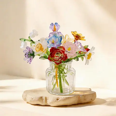 Birth Month Glass Flower Bouquet