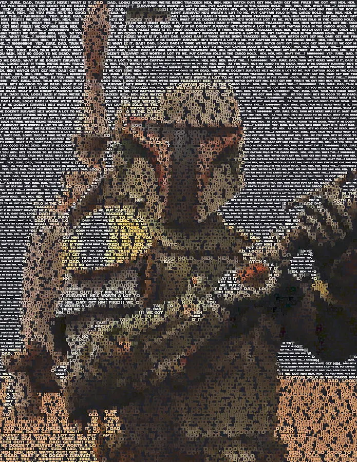 Framed Boba Fett Quotes Mosaic