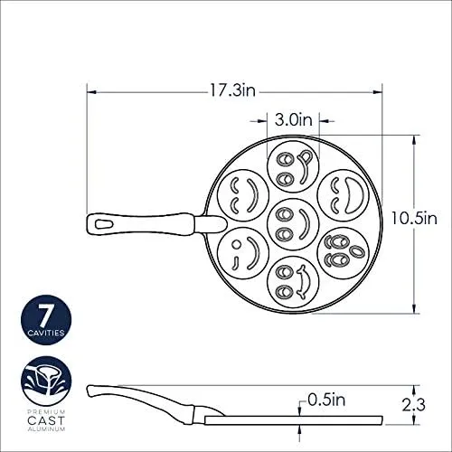 Nordic Ware Smiley Face Pancake Pan, photo 6