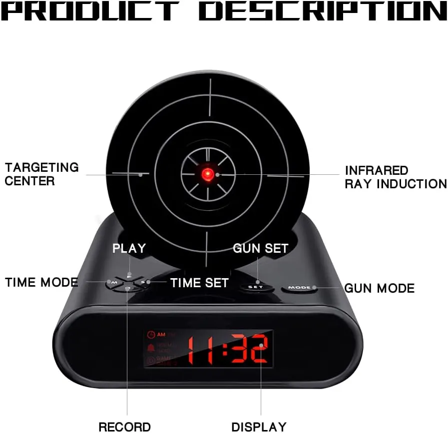 Lock N' Load Gun Alarm Clock, photo 6