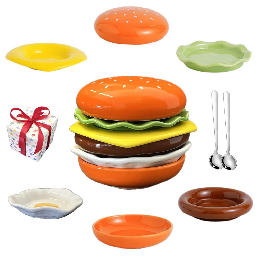 Hamburger Mini Plate Set