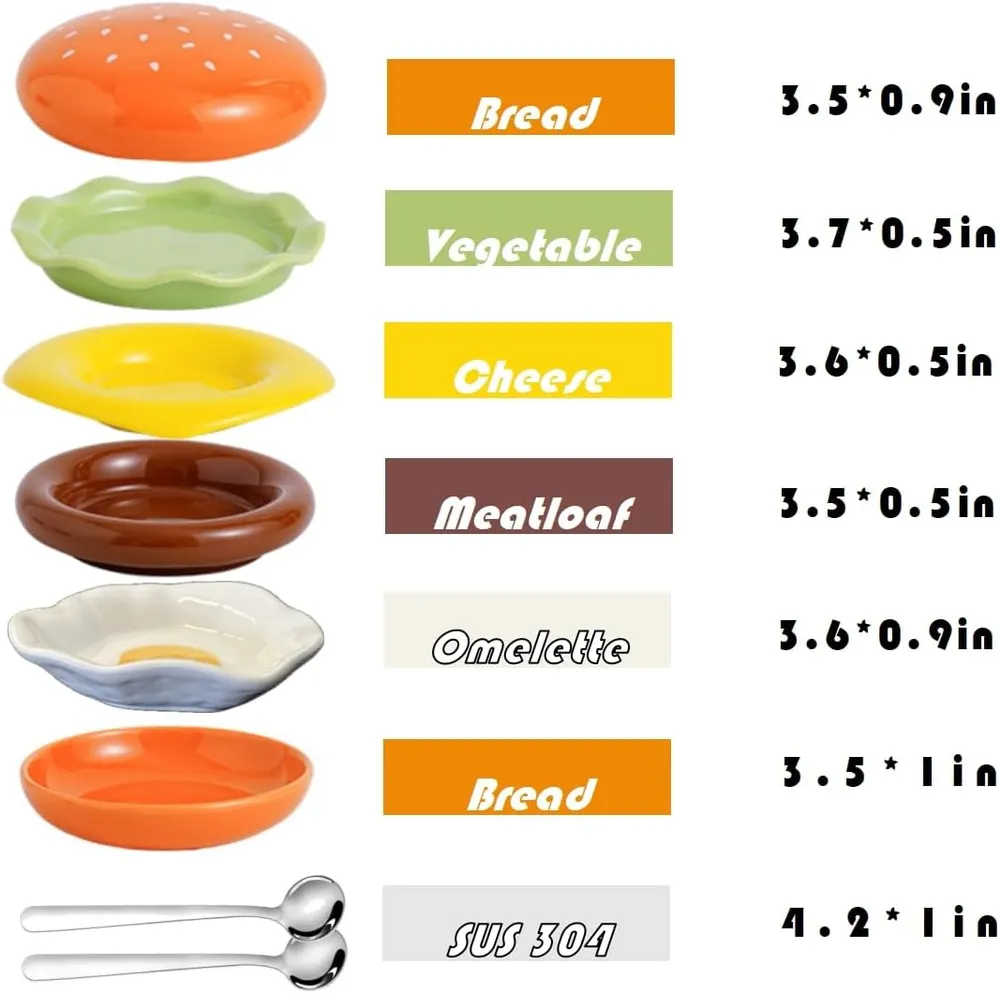 Hamburger Mini Plate Set, photo 2