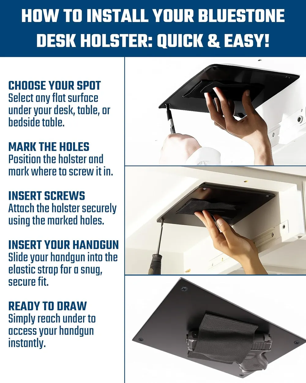 Bluestone Safety Under the Desk Holster, photo 5