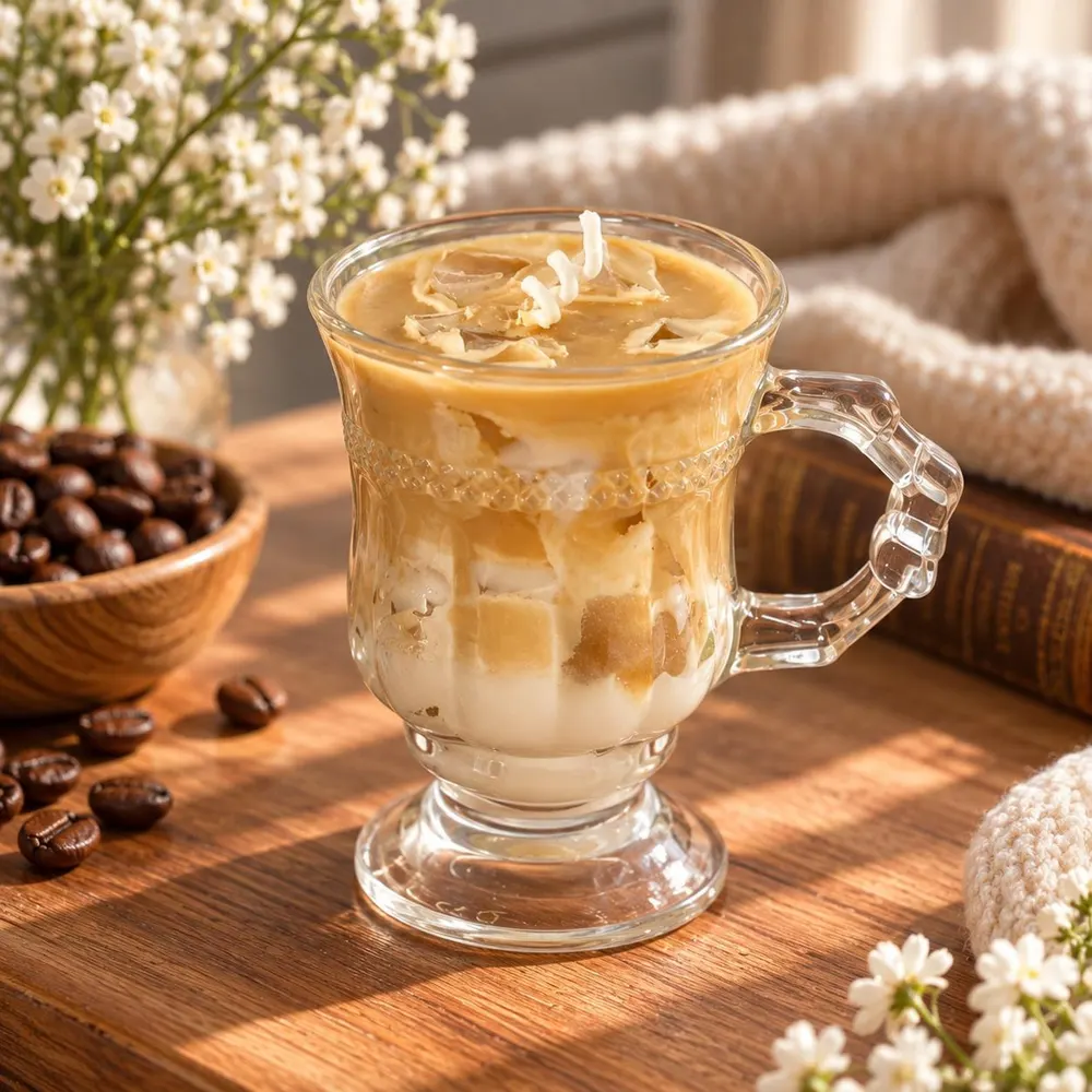 Realistic Iced Latte Coffee Candle