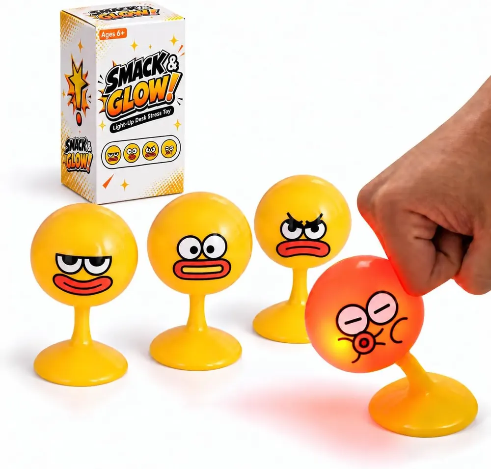 ROKAKU Light-Up Desktop Punching Bags (Set of 4)
