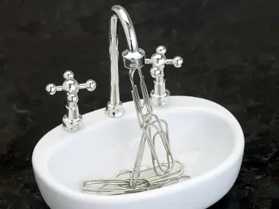 Magnetic Kitchen Sink Paper Clip Holder