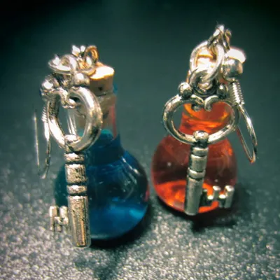Mana and Health Bottle Earrings