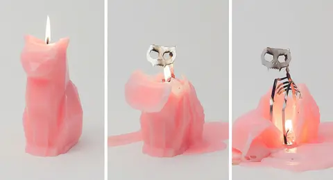 Melting Cat Candle