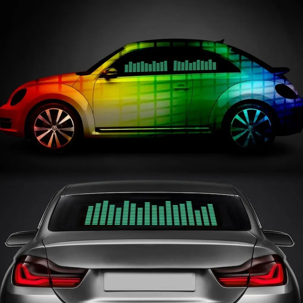 Music-Activated Car Window Equalizer Sticker