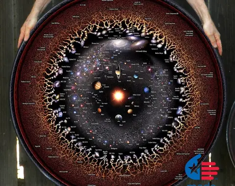 Observable Universe Framed Round Poster