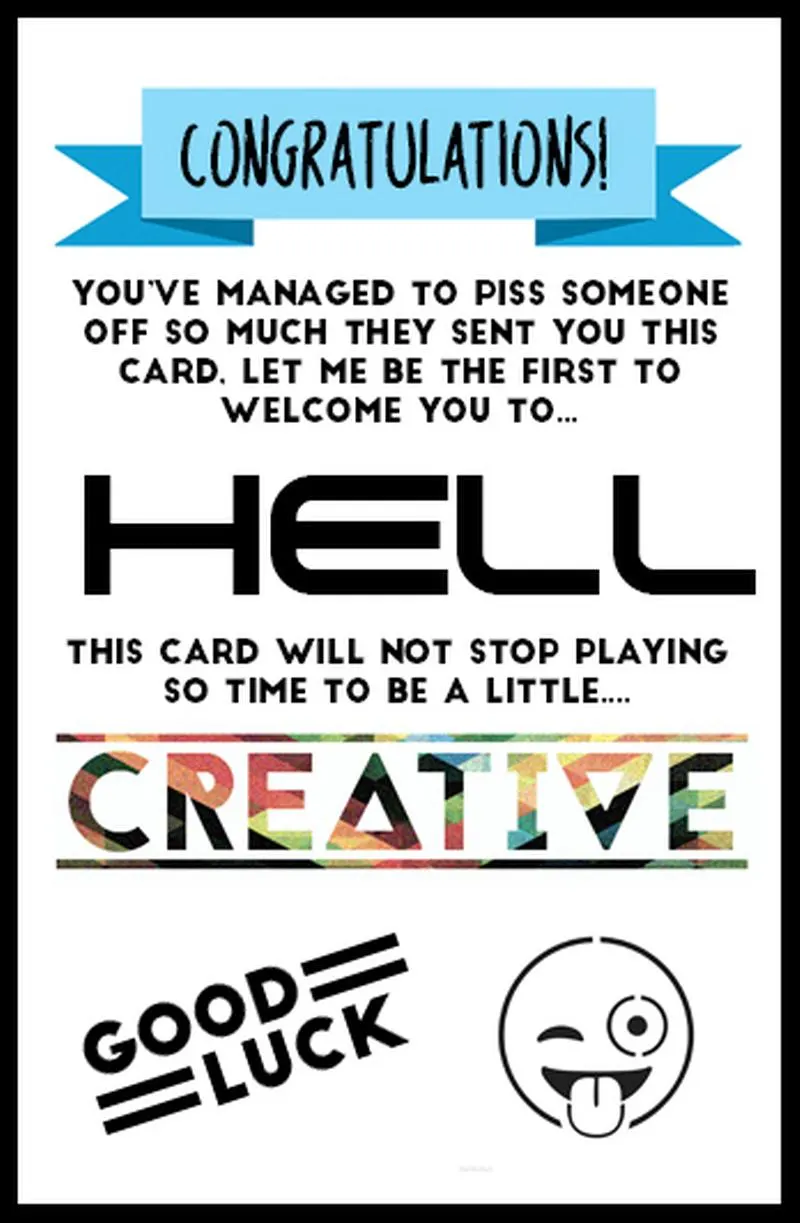 Prank Musical Card