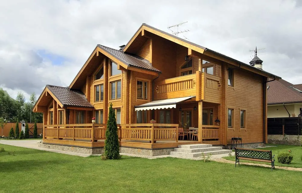 Prefab Glulam Log House Kit (2,900 Sq Ft)