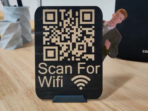 Rick Roll QR Code Wifi Sign
