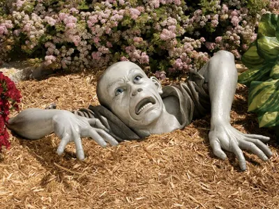 Rising Zombie Sculpture