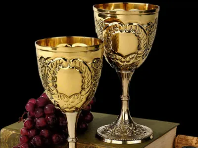 Royal Polished Brass Goblet