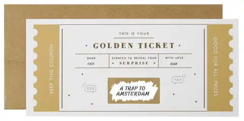Scratch & Reveal Golden Ticket