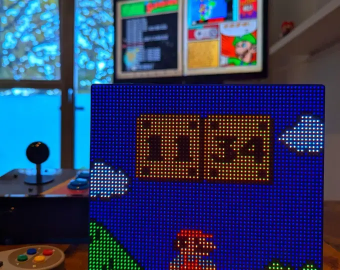 Super Mario Animated WiFi Clock