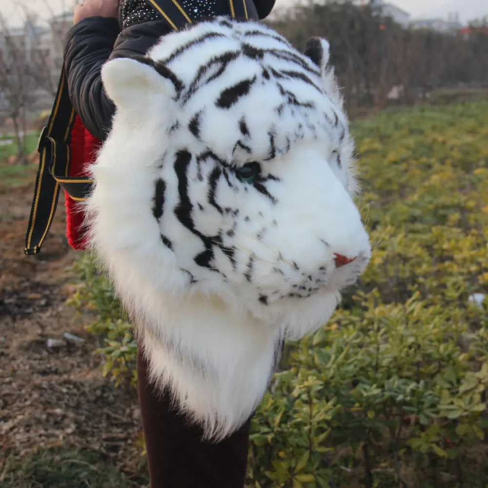 Tiger Head Plush Backpack