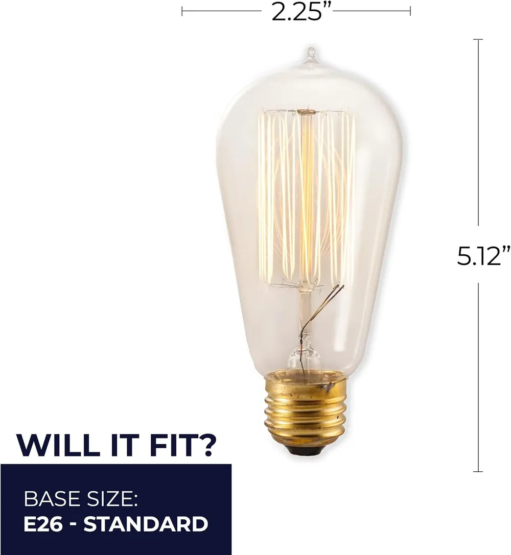Bulbrite Nostalgic Edison Bulb, photo 4