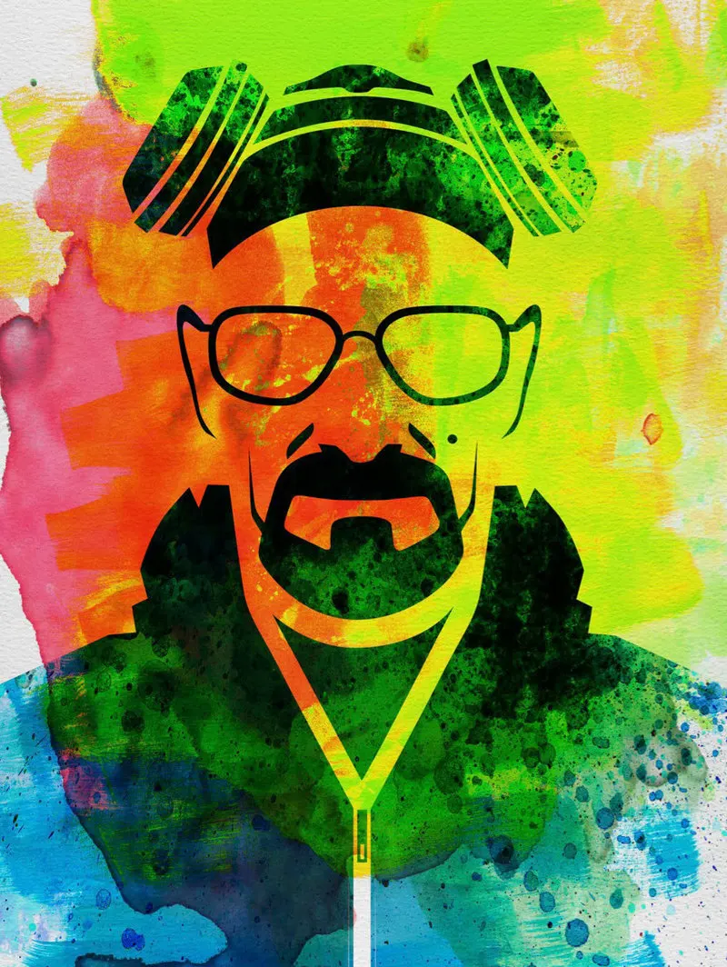 Walter White Watercolor Poster