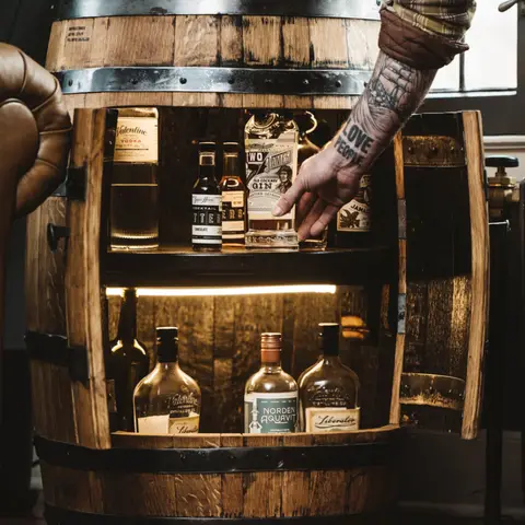 Whiskey Barrel Cabinet