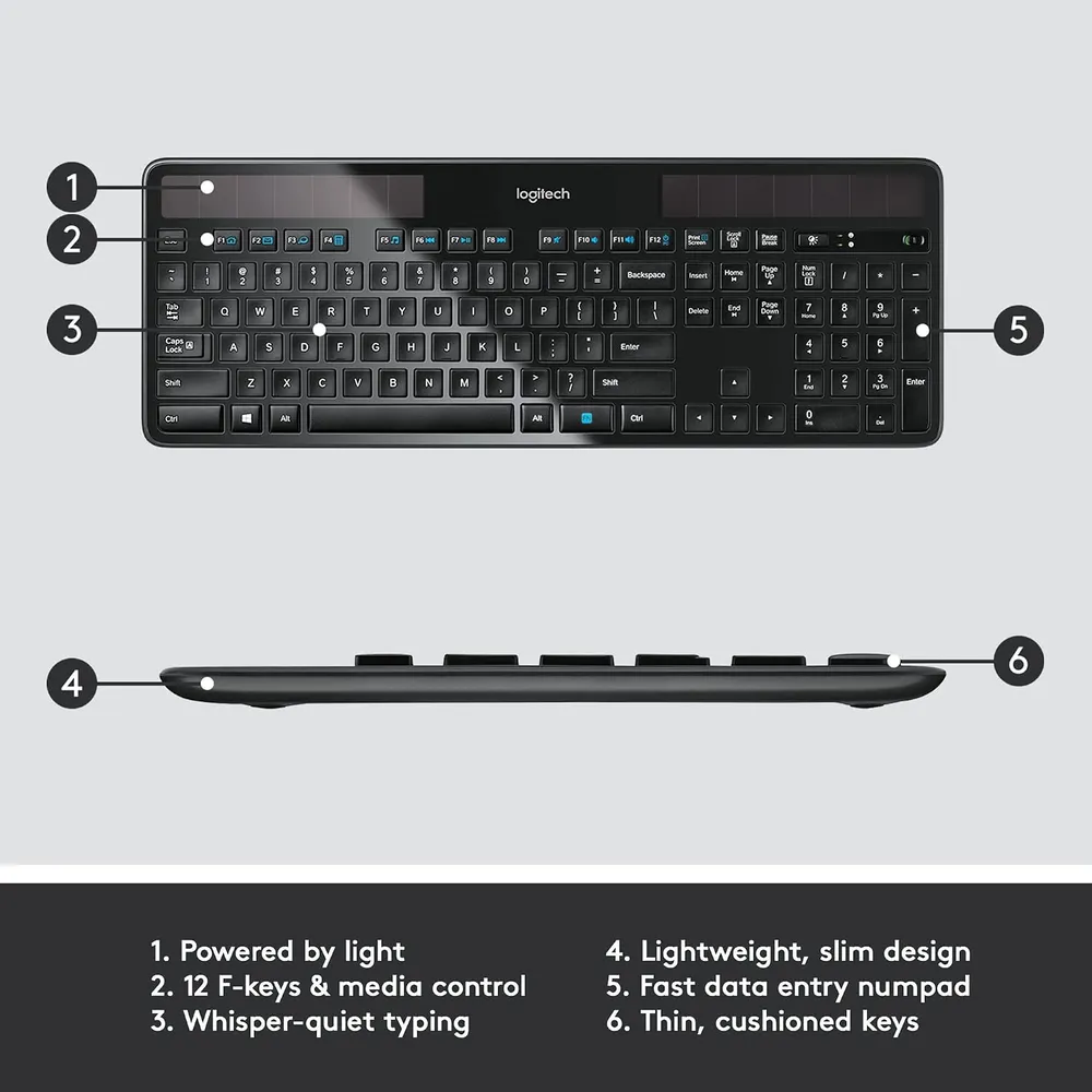 Logitech K750 Wireless Solar Keyboard, photo 6