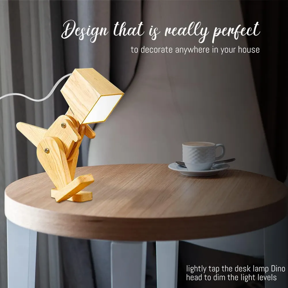 Wood Dinosaur Table Lamp, photo 2
