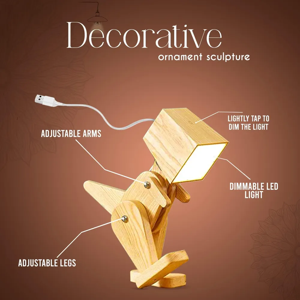 Wood Dinosaur Table Lamp, photo 4