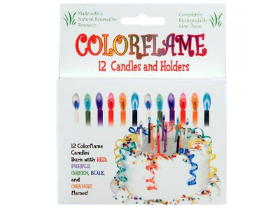 Colored Flames Birthday Candles