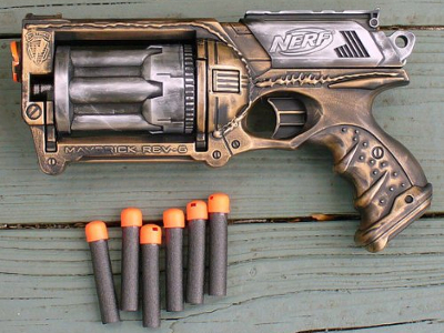 Handpainted Steampunk Nerf Gun