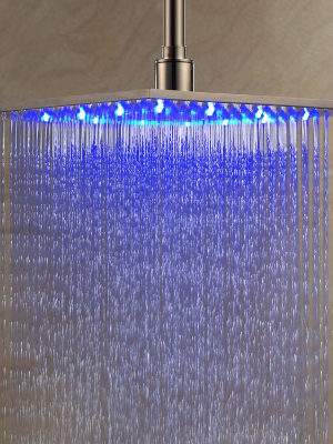 LED Rainfall Shower Head