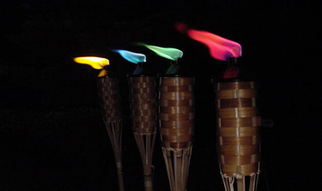 Colored Tiki Torch Flame
