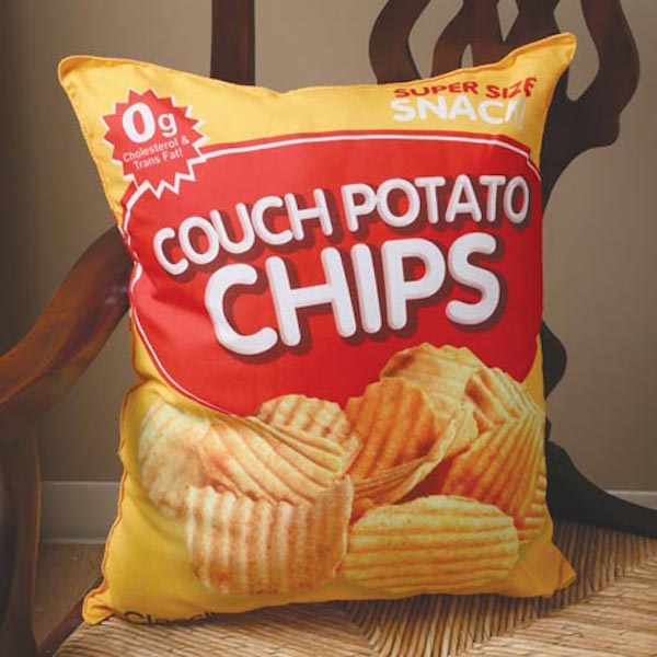 Couch Potato Chips Pillow