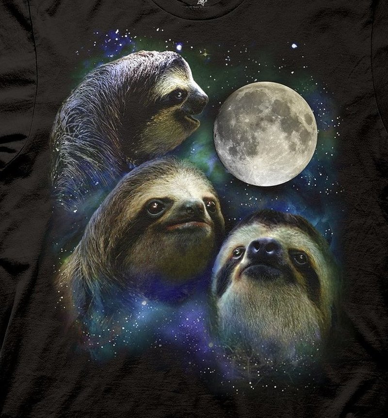 Three Sloth Moon T-shirt