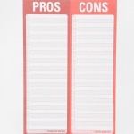 Pros and Cons Notepad