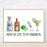 Lime to My Margarita Cocktail Print