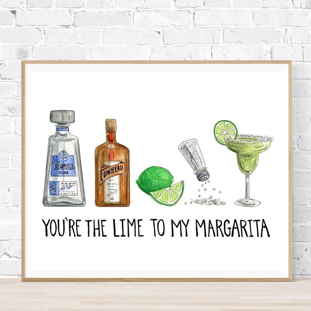 Lime to My Margarita Cocktail Print