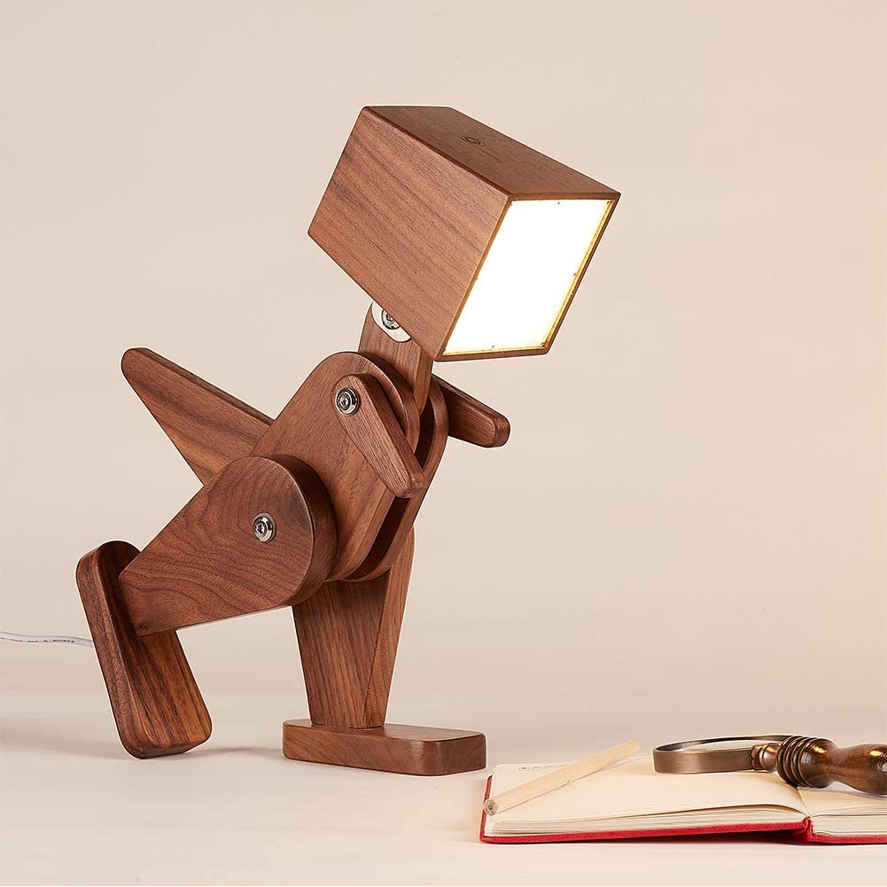 Wood Dinosaur Table Lamp